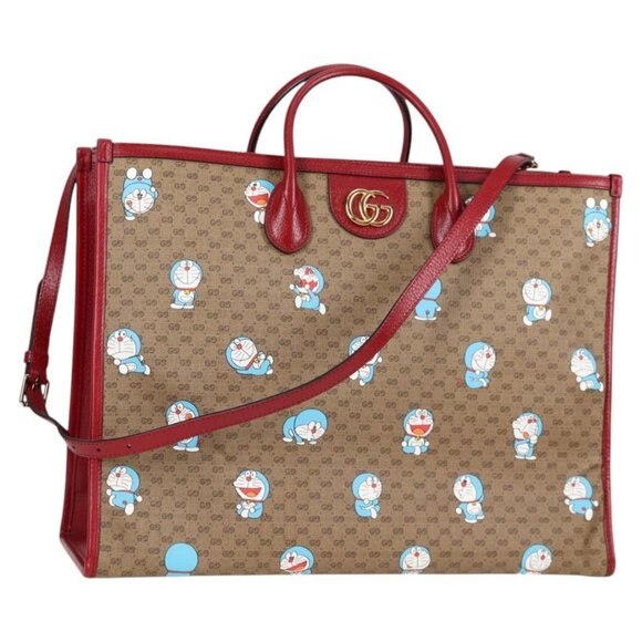 GUCCI Micro GG Supreme Doraemon Collaboration Bag PVC 2way 653952 Auth ac3738A - Picture 1 of 16